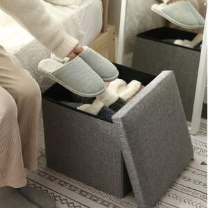 Versatile Space-Saving Storage Toy Box With Memory Foam Seat