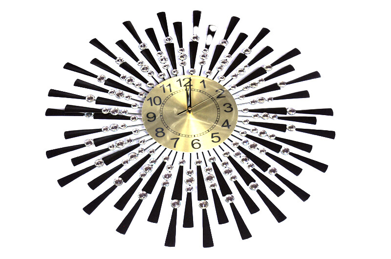 New Black Wall Clock Model 9834