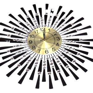 New Black Wall Clock Model 9834