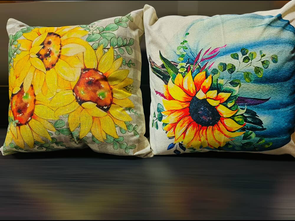 Sunflower serenity cushion set