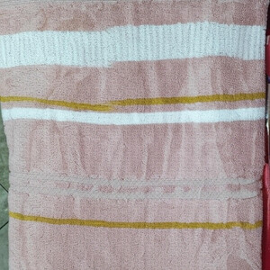 Blush Pink Striped Bath Towel