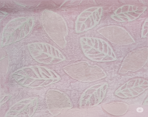 Luxe Leaf Embossed Pink Towel