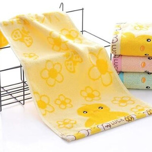 Adorable Chick & Flower Kids Towel