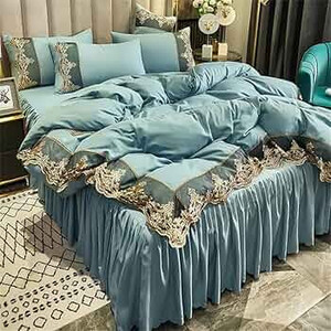 Elegant Gold-Trimmed 6PC Duvet Set