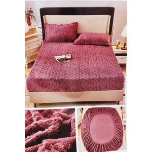 Plush Cable-Knit Mattress Protector