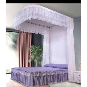 Luxury Wall-Mounted Bed Canopy Net