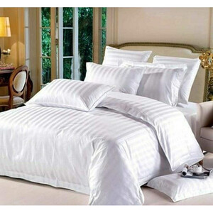 Luxury 100% Cotton Striped Duvet Cover Set