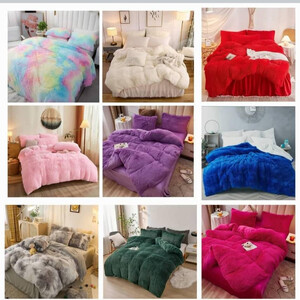 Plush Shaggy Faux Fur 6PC Duvet Set