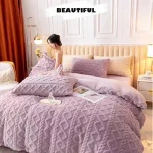 Luxurious Coral Quilted Duvet
