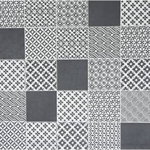 Grey Feather-Patterned Area Rug