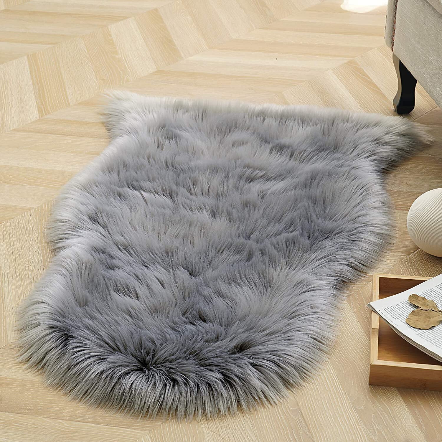 Faux Fur Accent Rug