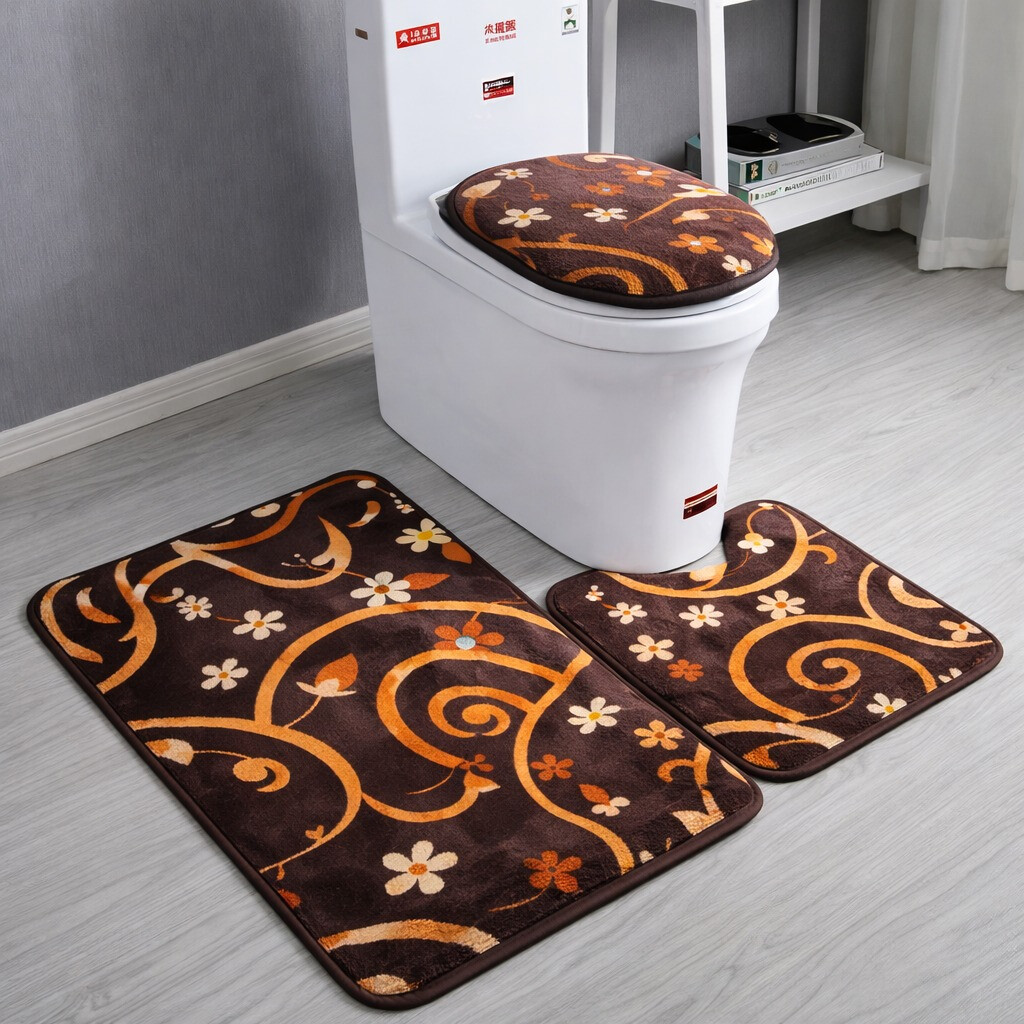 3pc -Piece Bathroom Rug Set –