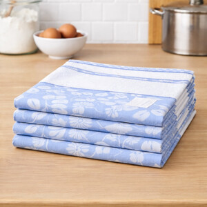FloraStripe Kitchen Hand Towels