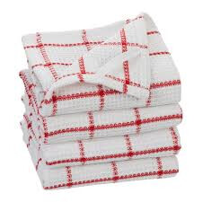 Waffle-Weave Cotton Dish Towels