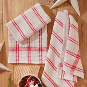 Waffle-Weave Cotton Dish Towels