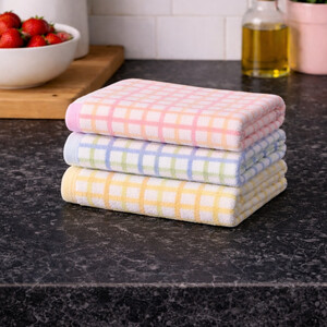 Pastel Checked Dish Towel