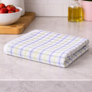 Pastel Checked Dish Towel